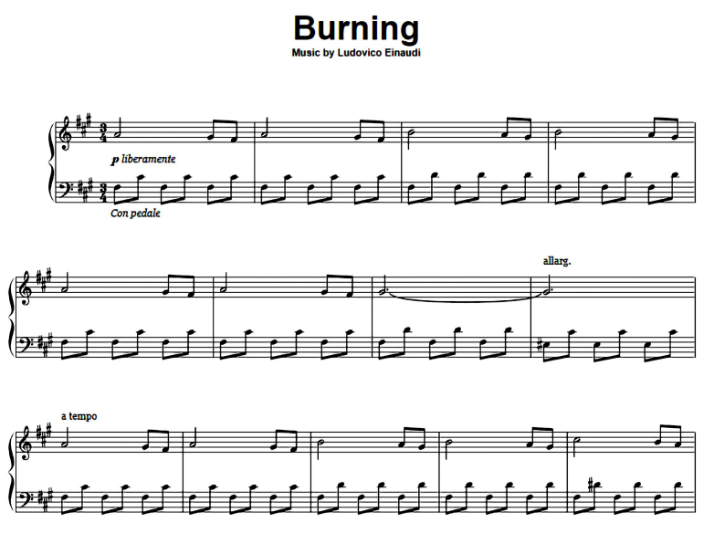 Ludovico Einaudi-Burning Free Sheet Music PDF for Piano 6 Ludovico Einaudi-Burning Free Sheet Music PDF for Piano