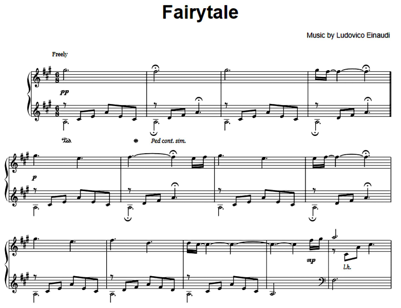 Ludovico Einaudi-Fairytale Free Sheet Music PDF for Piano 1 Ludovico Einaudi-Fairytale Free Sheet Music PDF for Piano
