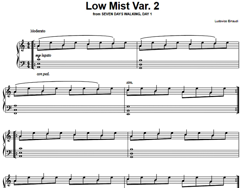 Ludovico Einaudi-Low Mist Var. 2
