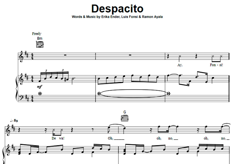 Luis Fonsi-Despacito Free Sheet Music PDF for Piano 1 Luis Fonsi-Despacito Free Sheet Music PDF for Piano