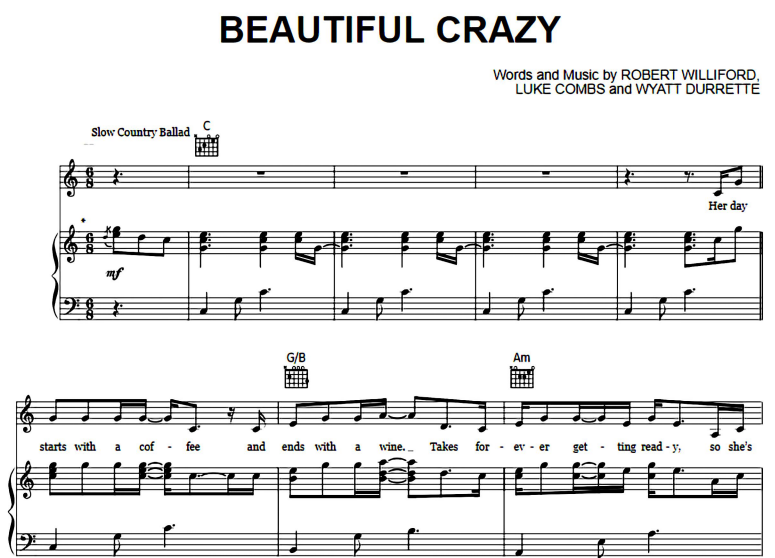 Beautiful Crazy Chords by Luke Combs, PDF, Song Structure