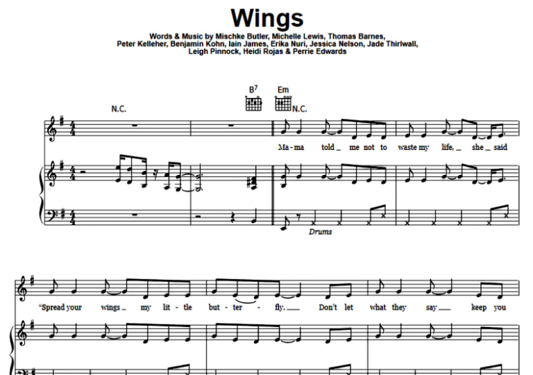 Little MixWings Free Sheet Music PDF for Piano The Piano Notes
