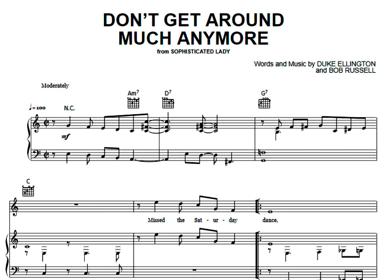 Louis Armstrong-Don’t Get Around Much Anymore Free Sheet Music PDF for Piano 7 Louis Armstrong-Don’t Get Around Much Anymore Free Sheet Music PDF for Piano