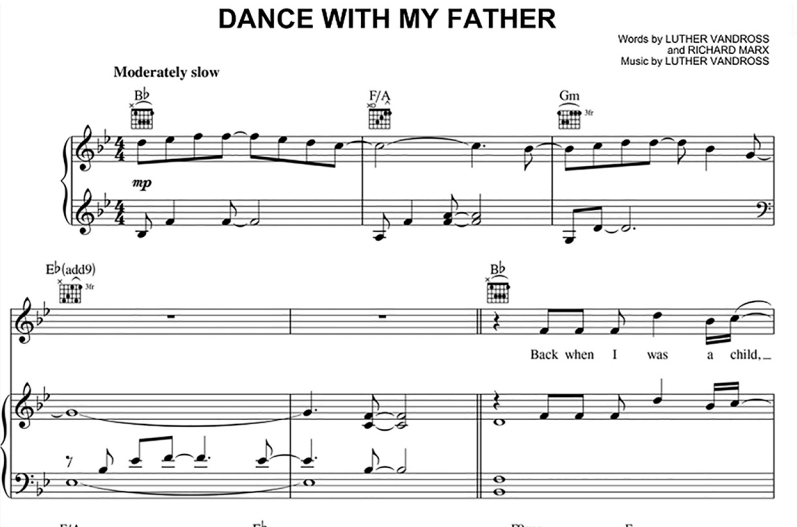 Luther Vandross-Dance with My Father Free Sheet Music PDF for Piano 7 Luther Vandross-Dance with My Father Free Sheet Music PDF for Piano