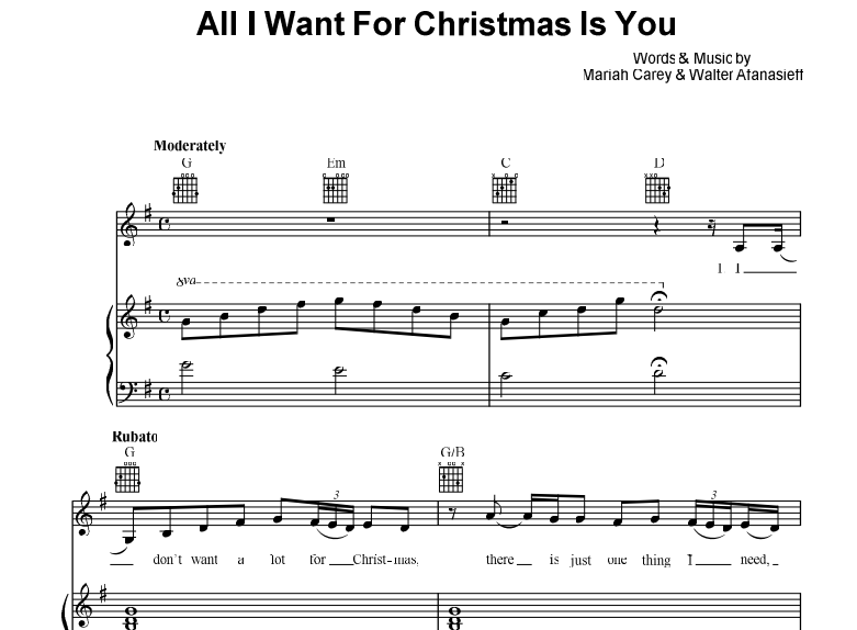 Michael Buble-All I Want for Christmas Is You Free Sheet Music PDF for Piano 1 Michael Buble-All I Want for Christmas Is You Free Sheet Music PDF for Piano