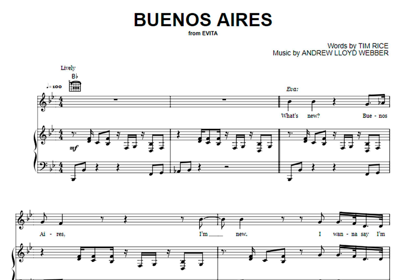 Madonna-Buenos Aires Free Sheet Music PDF for Piano 7 Madonna-Buenos Aires Free Sheet Music PDF for Piano