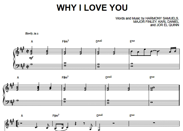 Major-Why I Love You Free Sheet Music PDF for Piano 6 Major Why I Love You