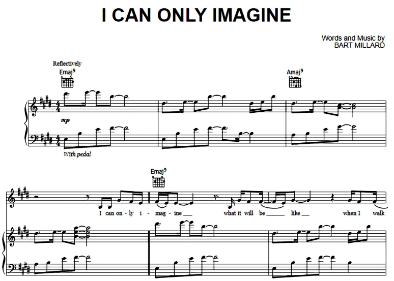 MercyMe-I Can Only Imagine Free Sheet Music PDF for Piano 1 MercyMe-I Can Only Imagine Free Sheet Music PDF for Piano