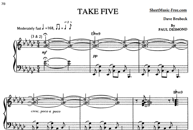 Michel Camilo-Take Five Free Sheet Music PDF for Piano