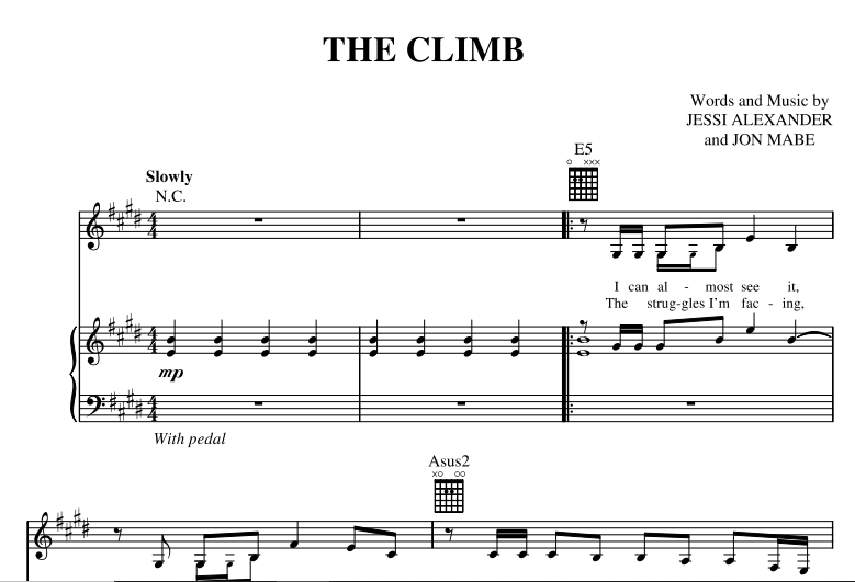 Miley Cyrus-The Climb Free Sheet Music PDF for Piano 7 Miley Cyrus-The Climb Free Sheet Music PDF for Piano