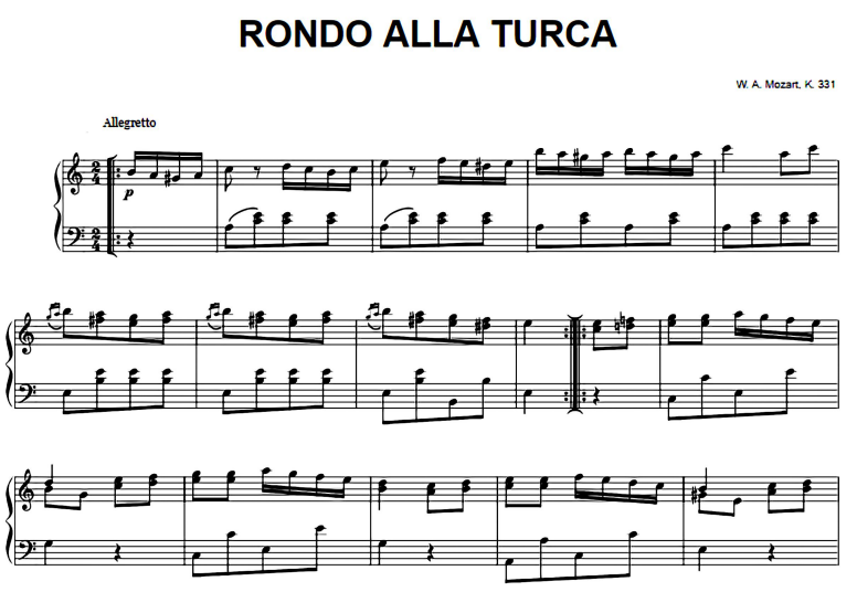 Mozart-Rondo Alla Turca