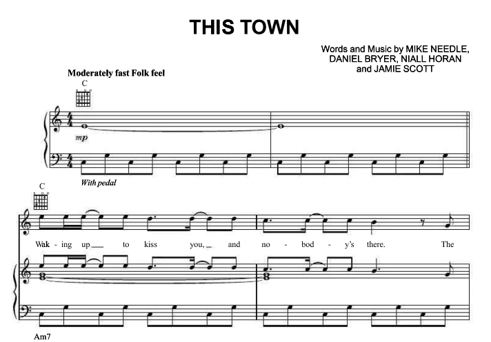 Niall Horan-This Town Free Sheet Music PDF for Piano 1 Niall Horan-This Town Free Sheet Music PDF for Piano