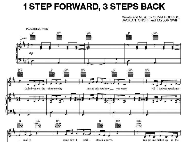 Olivia Rodrigo-1 Step Forward 3 Steps Back