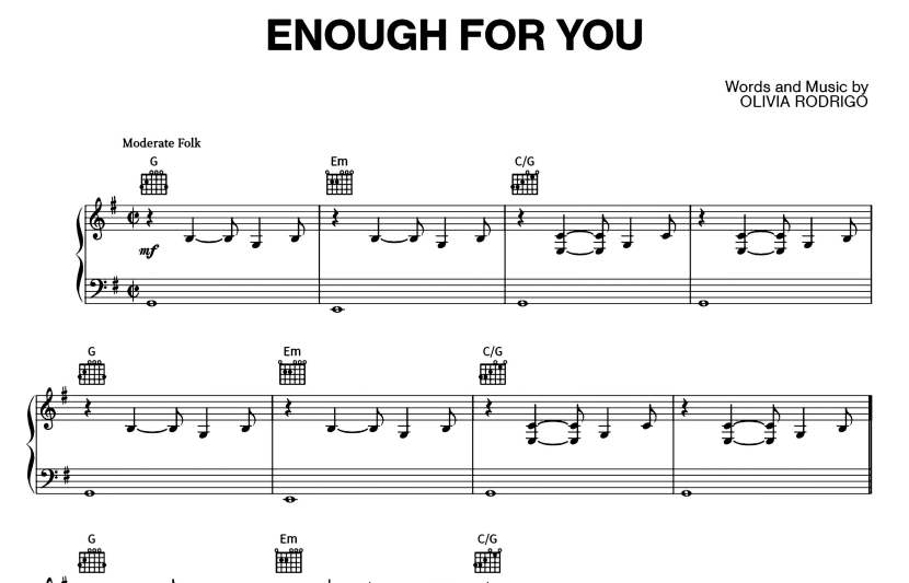 Olivia Rodrigo-Enough For You