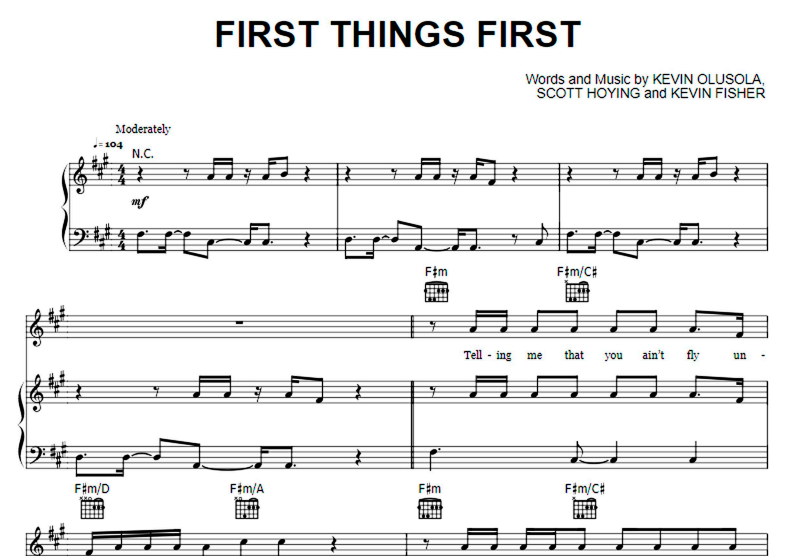 Pentatonix-First Things First Free Sheet Music PDF for Piano
