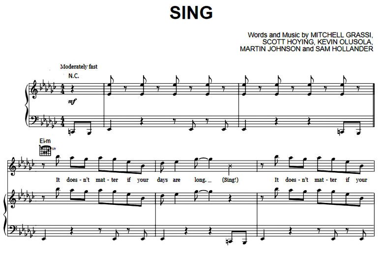 Pentatonix-Sing Free Sheet Music PDF for Piano