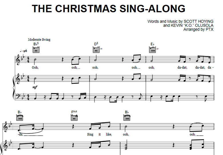 Pentatonix-The Christmas Sing-Along Free Sheet Music PDF for Piano 7 Pentatonix-The Christmas Sing-Along Free Sheet Music PDF for Piano