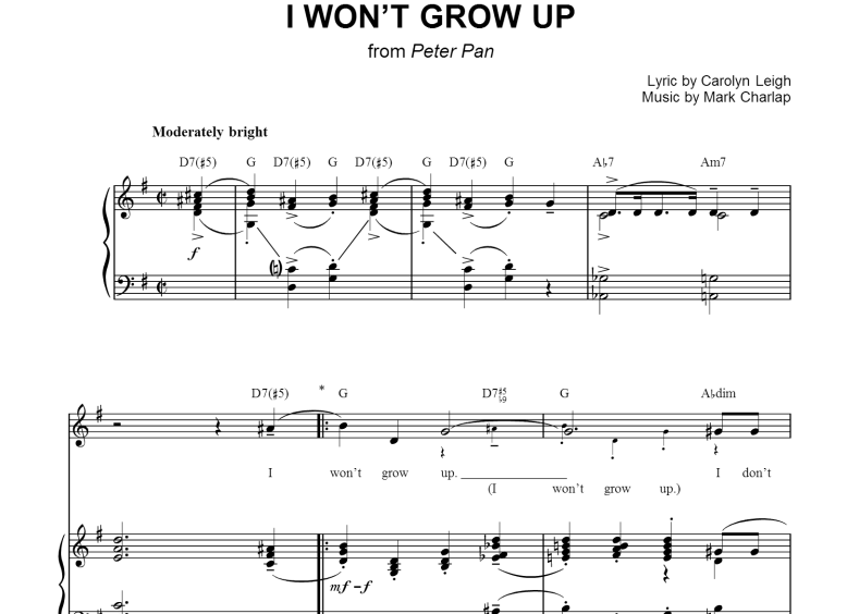 Peter Pan (The Musical)-I Won’t Grow Up