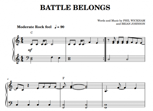 Phil Wickham Battle Belongs Free Sheet Music PDF For Piano The Piano Notes