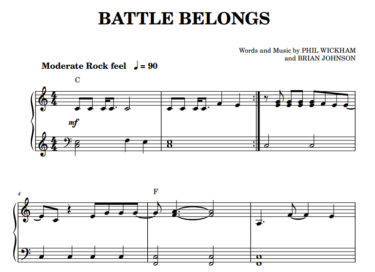 Phil Wickham-Battle Belongs Free Sheet Music PDF for Piano 1 Phil Wickham-Battle Belongs Free Sheet Music PDF for Piano