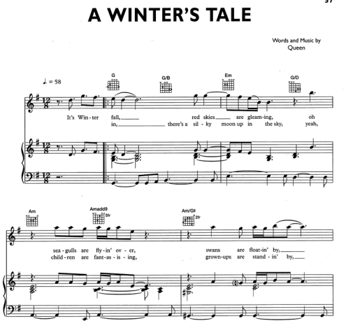 Queen-A Winter’s Tale Free Sheet Music PDF for Piano 7 Queen-A Winter’s Tale Free Sheet Music PDF for Piano
