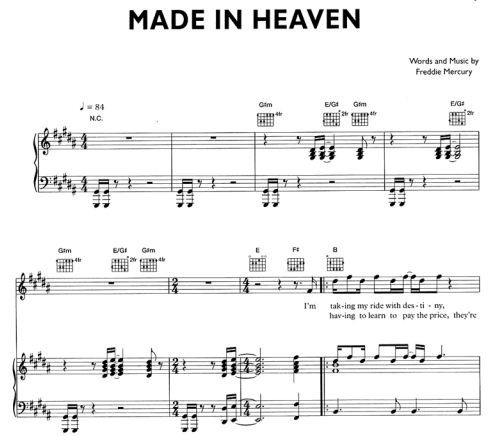 Queen-Made In Heaven Free Sheet Music PDF for Piano 7 Queen-Made In Heaven Free Sheet Music PDF for Piano