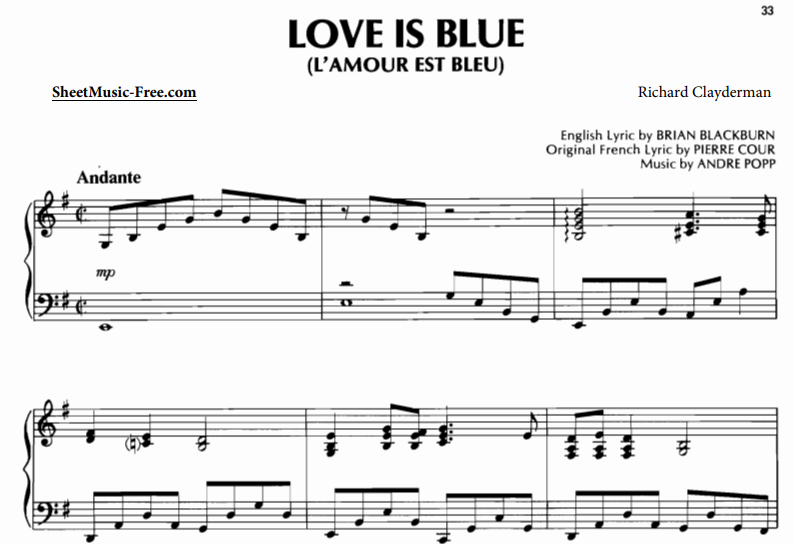 Richard Clayderman-Love Is Blue