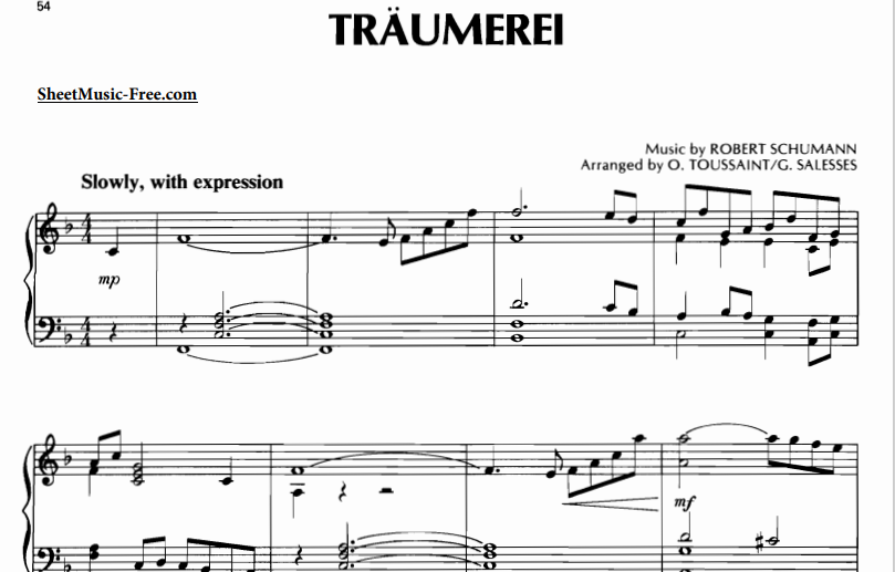 Richard Clayderman-Traumerei Free Sheet Music PDF for Piano
