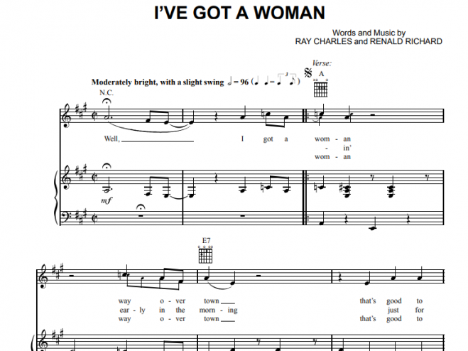 Ray Charles-I’ve Got a Woman Free Sheet Music PDF for Piano | The Piano