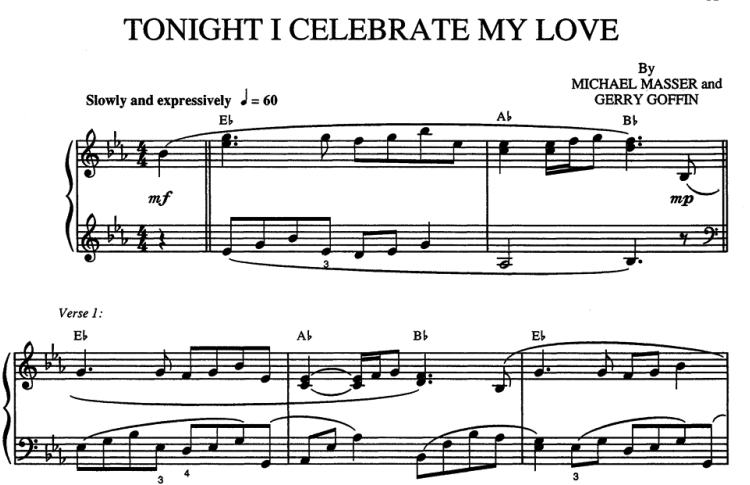 Roberta Flack-Tonight I Celebrate My Love Free Sheet Music PDF for Piano