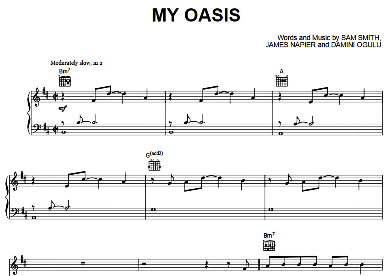 Sam Smith-My Oasis Free Sheet Music PDF for Piano 7 Sam Smith-My Oasis Free Sheet Music PDF for Piano