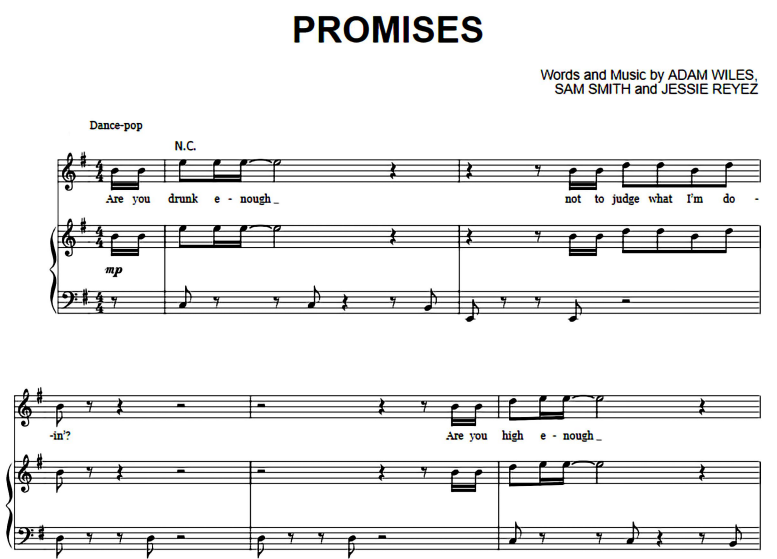 Sam Smith-Promises Free Sheet Music PDF for Piano 1 Sam Smith-Promises Free Sheet Music PDF for Piano