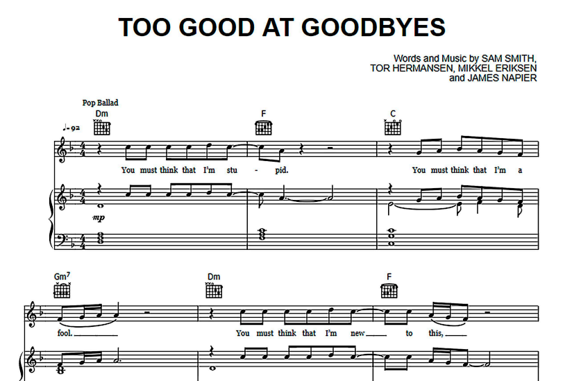 Sam Smith-Too Good At Goodbyes