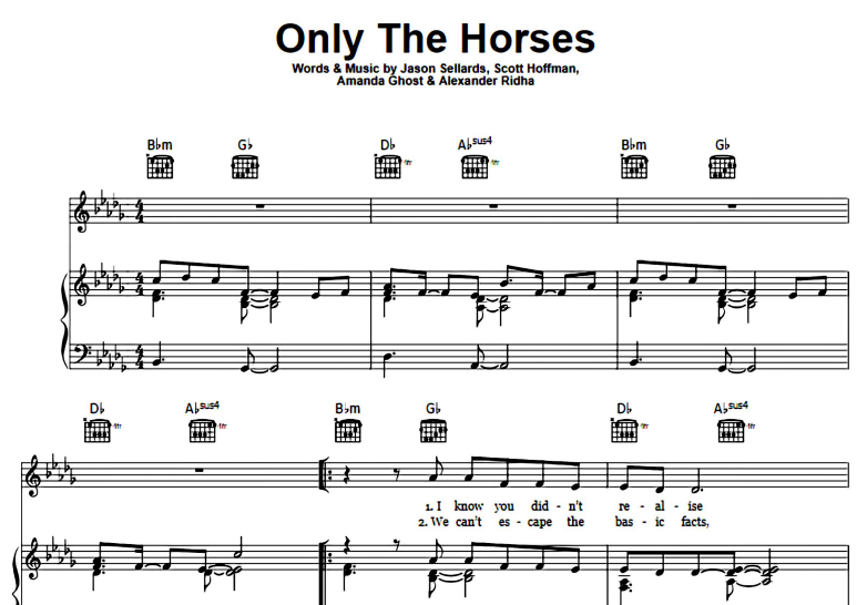 Scissor Sisters-Only The Horses Free Sheet Music PDF for Piano 1 Scissor Sisters-Only The Horses Free Sheet Music PDF for Piano