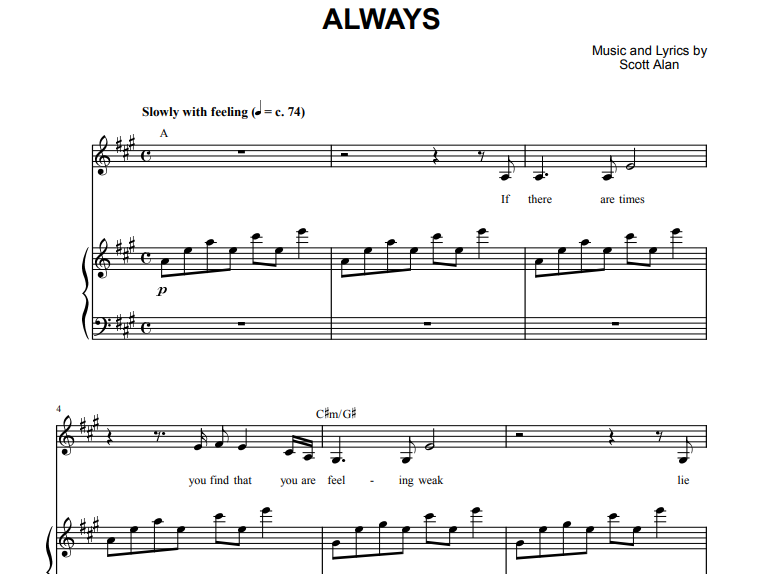 Scott Alan-Always Free Sheet Music PDF for Piano 7 Scott Alan-Always Free Sheet Music PDF for Piano