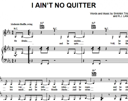 Shania Twain-I Ain’t No Quitter