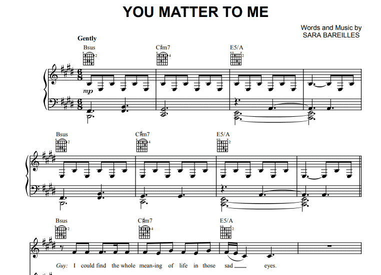 Sara Bareilles-You Matter To Me Free Sheet Music PDF for Piano 7 Sara Bareilles-You Matter To Me Free Sheet Music PDF for Piano