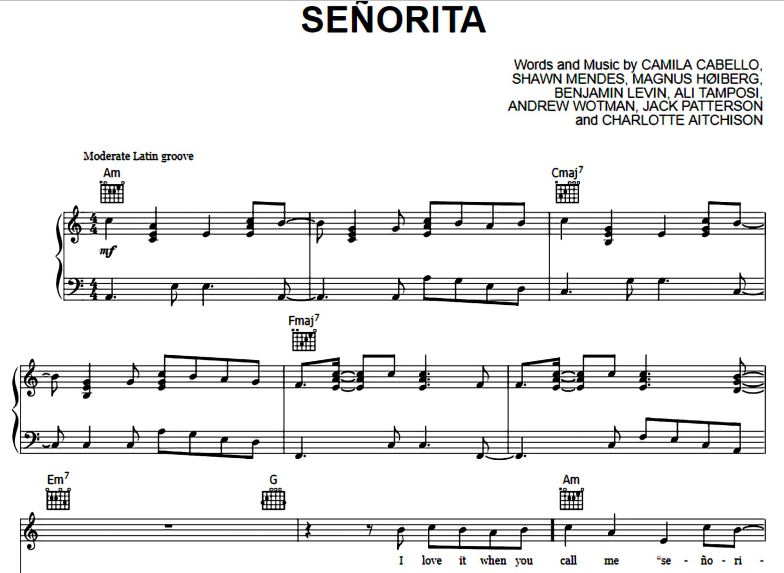 Shawn Mendes-Señorita Free Sheet Music PDF for Piano 7 Shawn Mendes-Señorita Free Sheet Music PDF for Piano