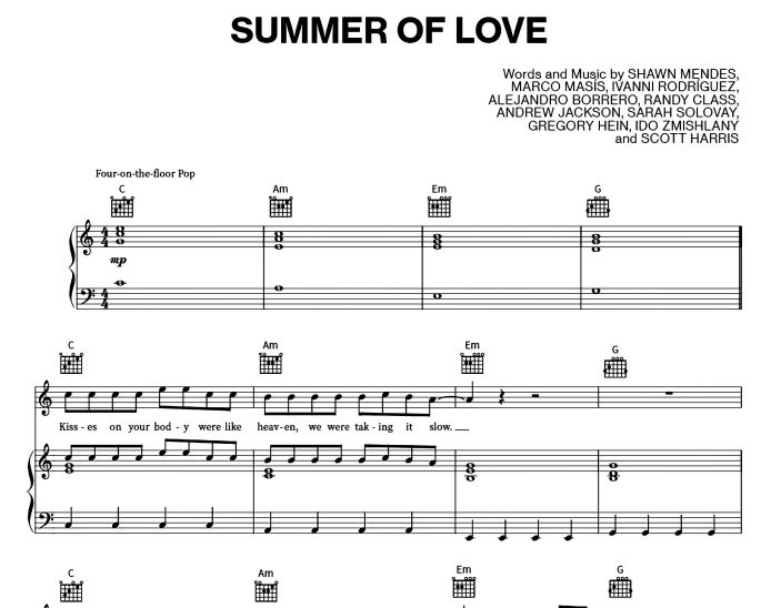 Shawn Mendes-Summer Of Love Free Sheet Music PDF for Piano 1 Shawn Mendes-Summer Of Love Free Sheet Music PDF for Piano