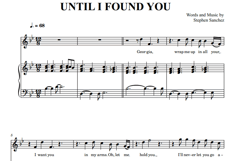 Stephen Sanchez-Until I Found You Free Sheet Music PDF for Piano 7 Stephen Sanchez-Until I Found You Free Sheet Music PDF for Piano