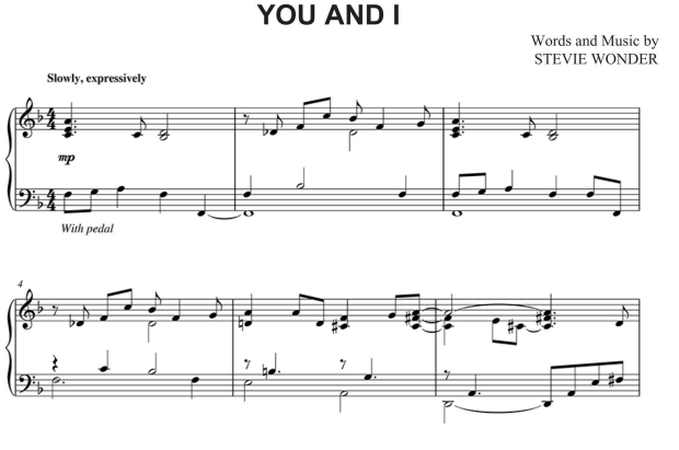 Stevie Wonder-You And I Free Sheet Music PDF for Piano 1 Stevie Wonder-You And I Free Sheet Music PDF for Piano