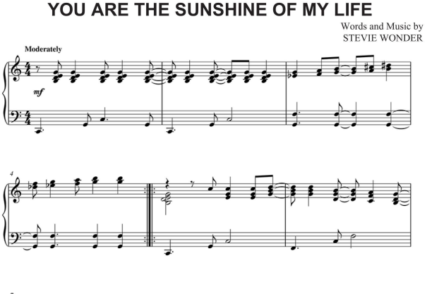 Stevie Wonder-You Are The Sunshine Of My Life Free Sheet Music PDF for Piano 7 Stevie Wonder-You Are The Sunshine Of My Life Free Sheet Music PDF for Piano