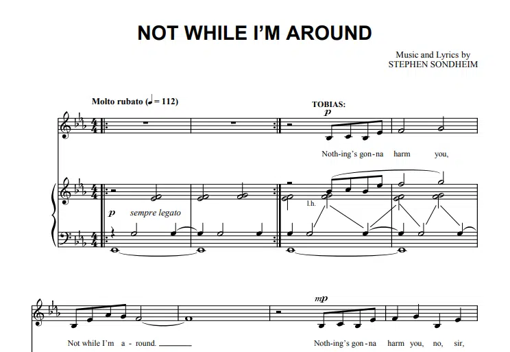 Sweeney Todd-Not While I’m Around Free Sheet Music PDF for Piano