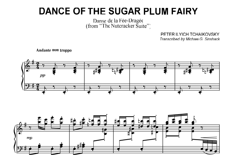 Tchaikovsky-Dance of the Sugar Plum Fairy Free Sheet Music PDF for Piano 7 Tchaikovsky-Dance of the Sugar Plum Fairy Free Sheet Music PDF for Piano
