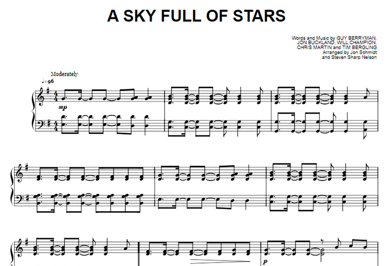 The Piano Guys-A Sky Full Of Stars Free Sheet Music PDF for Piano 1 The Piano Guys-A Sky Full Of Stars Free Sheet Music PDF for Piano