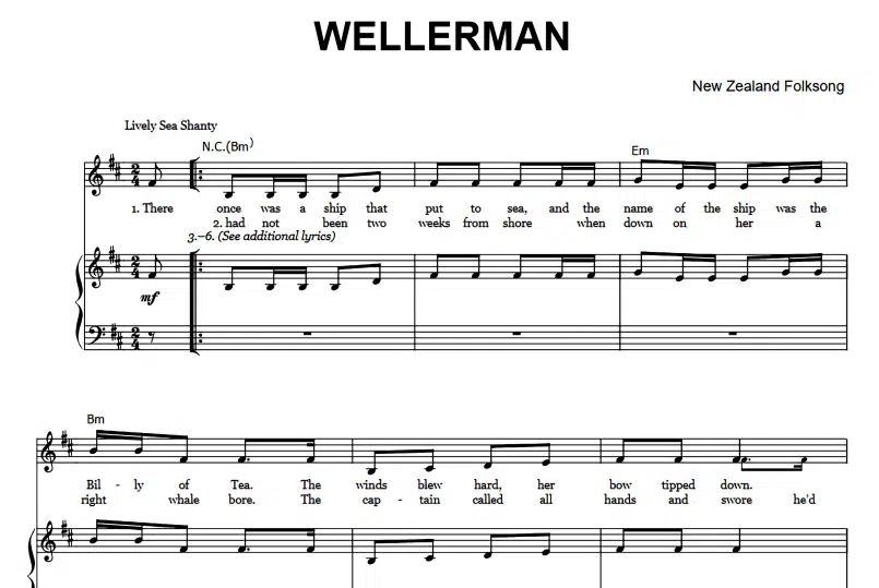 The Longest Johns-Wellerman Free Sheet Music PDF for Piano 1 The Longest Johns-Wellerman Free Sheet Music PDF for Piano
