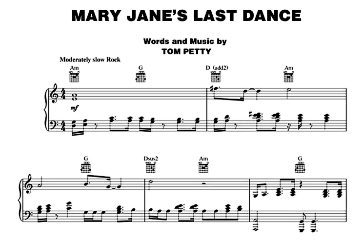 Tom Petty-Mary Jane’s Last dance Free Sheet Music PDF for Piano 7 Tom Petty-Mary Jane’s Last dance Free Sheet Music PDF for Piano