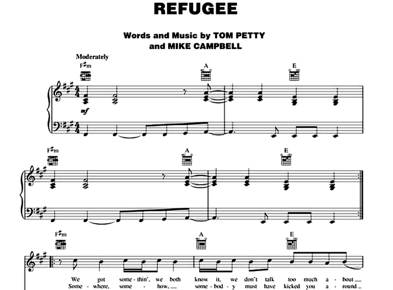 Tom Petty-Refugee Free Sheet Music PDF for Piano 7 Tom Petty-Refugee Free Sheet Music PDF for Piano