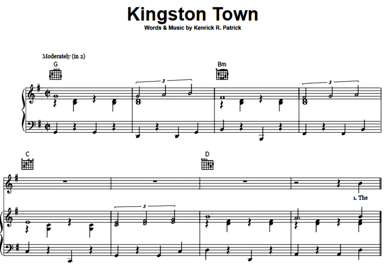 UB40-Kingston Town Free Sheet Music PDF for Piano 1 UB40-Kingston Town Free Sheet Music PDF for Piano
