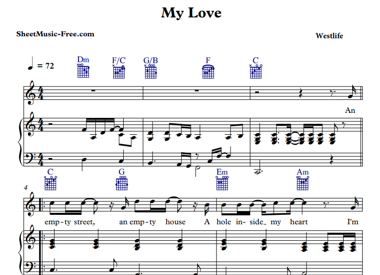 Westlife-My Love Free Sheet Music PDF for Piano 7 Westlife-My Love Free Sheet Music PDF for Piano